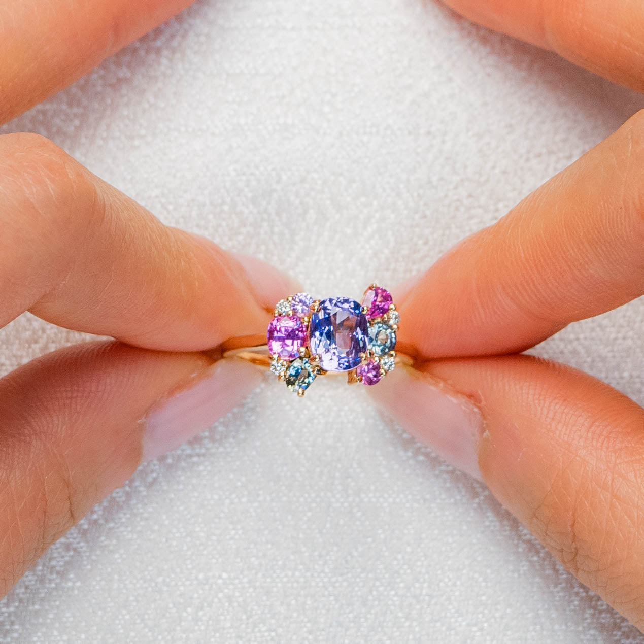 Dahlia Multi-Stone Cluster Ring 2.62 ct